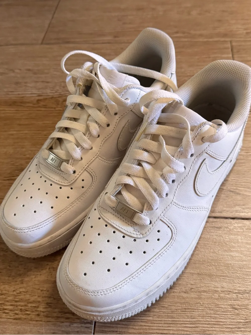 Nike White Leather Low-Top Sneakers